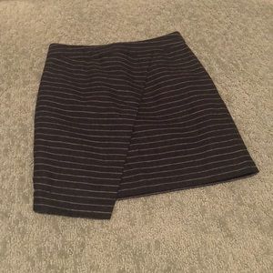 Gray striped skirt